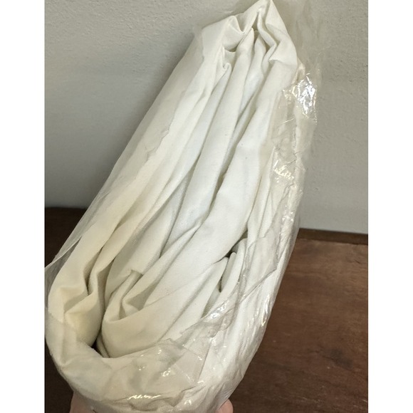Vintage No Iron Muslin White King Fitted Sheet Retro Made USA NEW NOS - Picture 4 of 7